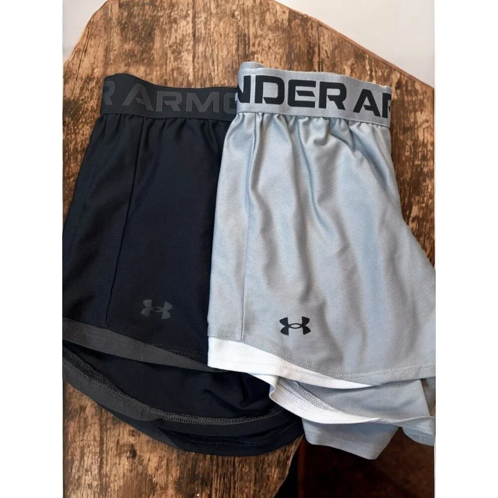 2 Under Armour  Women's Shorts Gray and Black Size XS - Picture 2 of 12